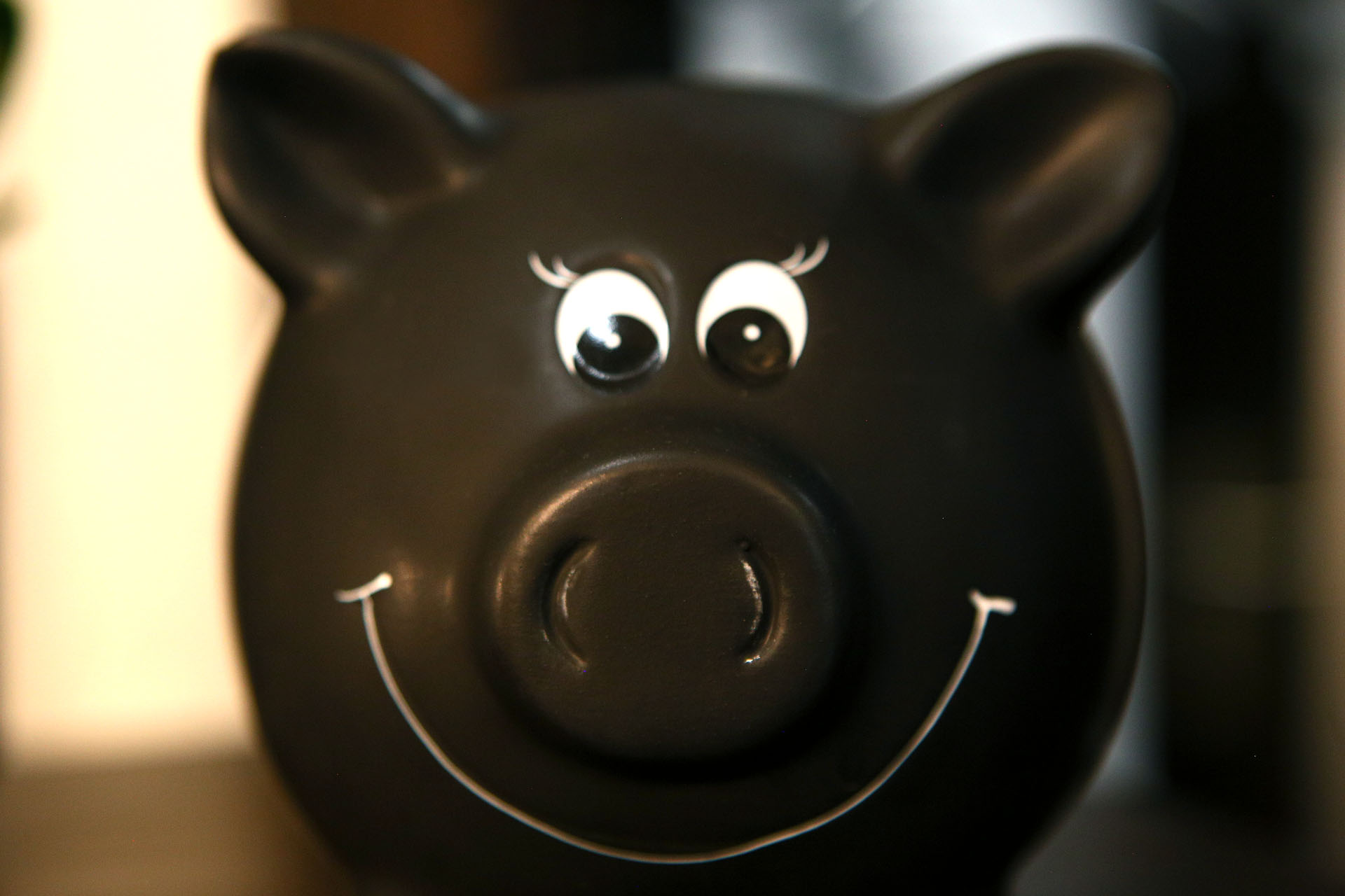 Lächelndes Sparschwein als Praxisdetail